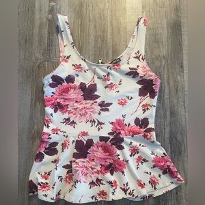 Express peplum floral top (size S)